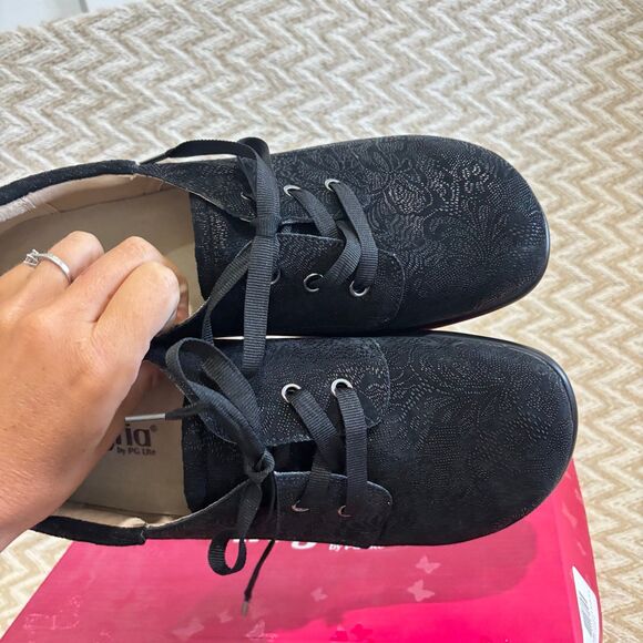 Alegria Black Floral Sneakers - Picture 7 of 9